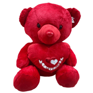 Classic Red Teddy Bear with I Love You Heart