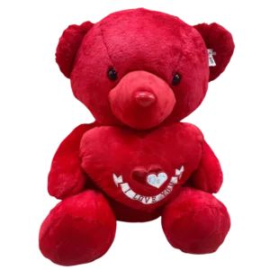 Classic Red Teddy Bear with I Love You Heart